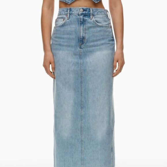 DENIM FORUM 90's Pencil Maxi Denim Skirt - Picture 3 of 7